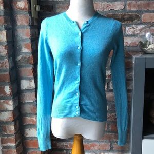 Beautiful turquoise cashmere cardigan